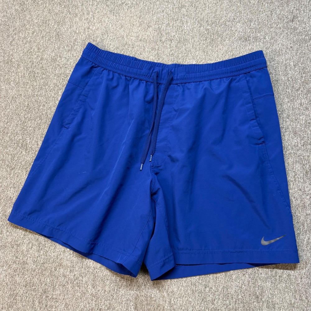 Nike Dri-FIT Mens Athletic Shorts XL Royal Blue Running Training 1282